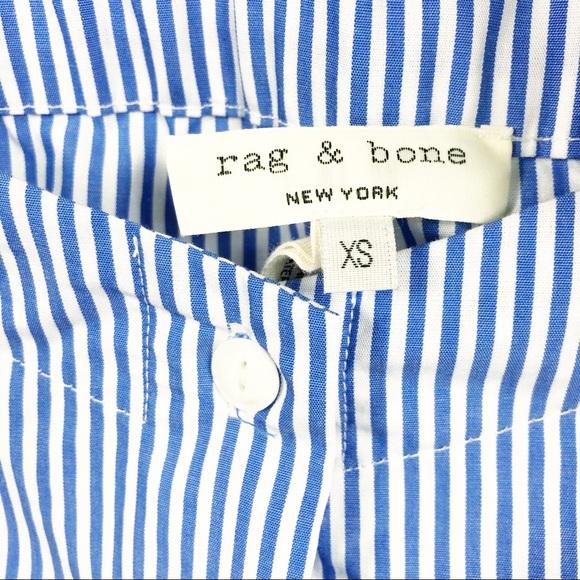 Rag & Bone | ‘Kacy’ Stripe Off The Shoulder Shirt - Picture 4 of 5